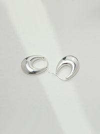 Lunar Elegance Hoop Earrings