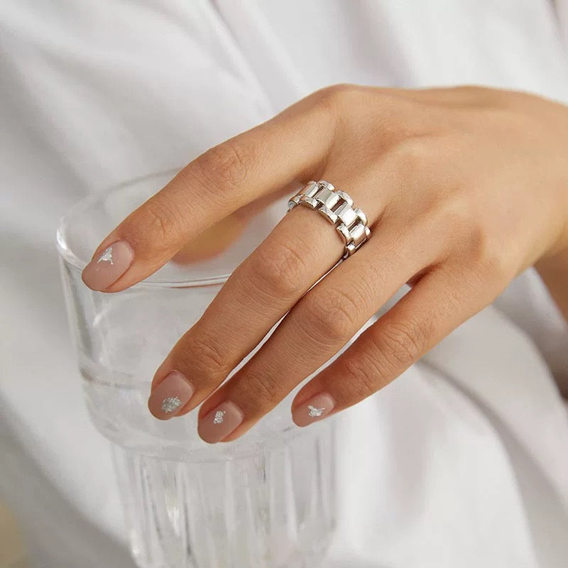 Chain Link Band Ring