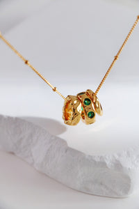 Golden Gem Ring Necklace
