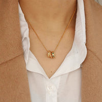 Golden Gem Ring Necklace