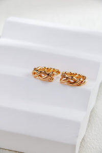 Gold Twist Hoop Earrings