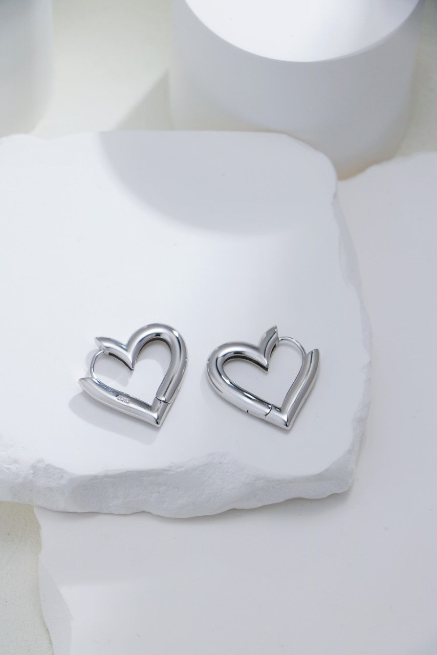 Heart Hoop Earrings