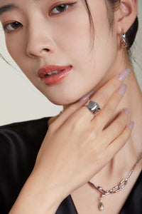 Sculpted Metal Statement Ring