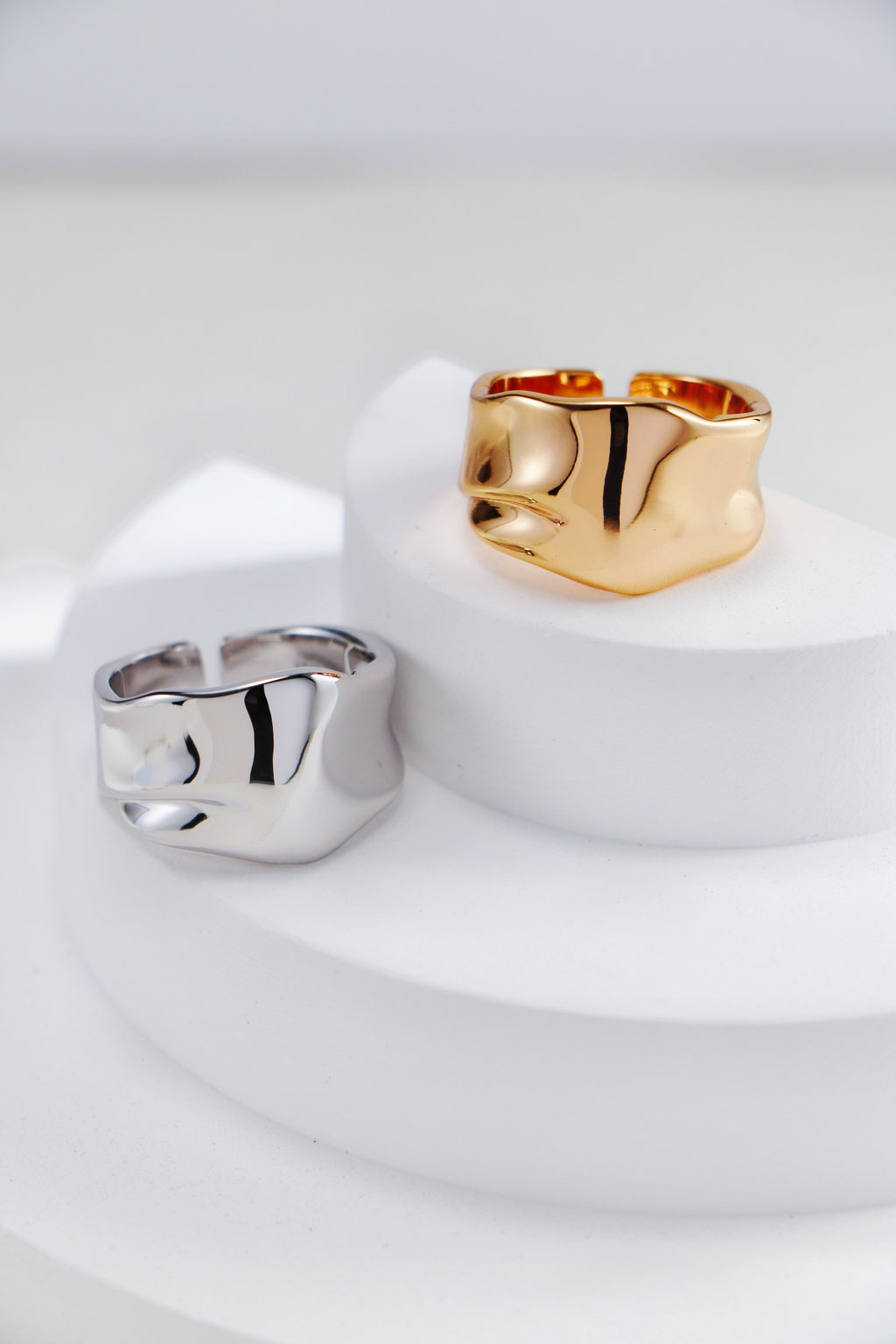 Sculpted Metal Statement Ring