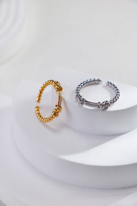 Spiral Charm Crystal Ring
