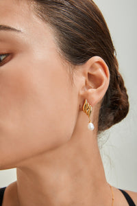 Leaf Pearl Earrings