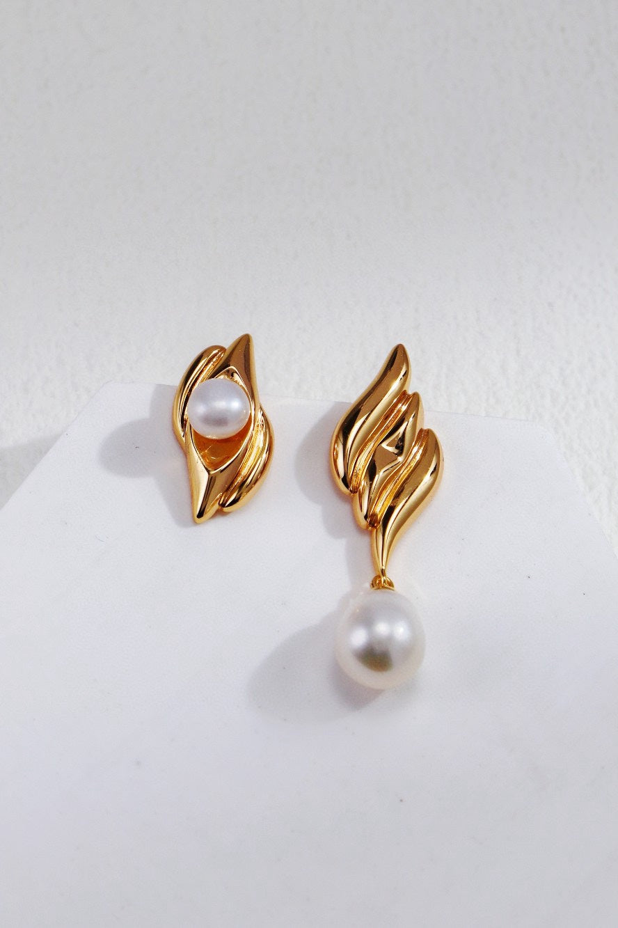 Leaf Pearl Earrings