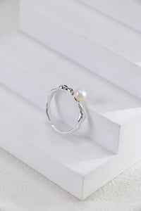 Pearl Ripple Silver Ring