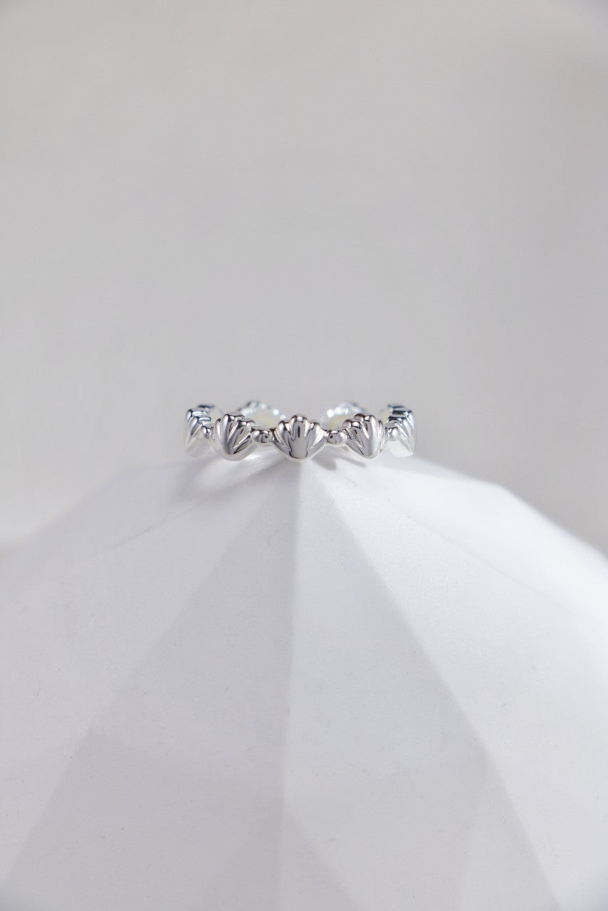 Shell-Inspired Eternity Band