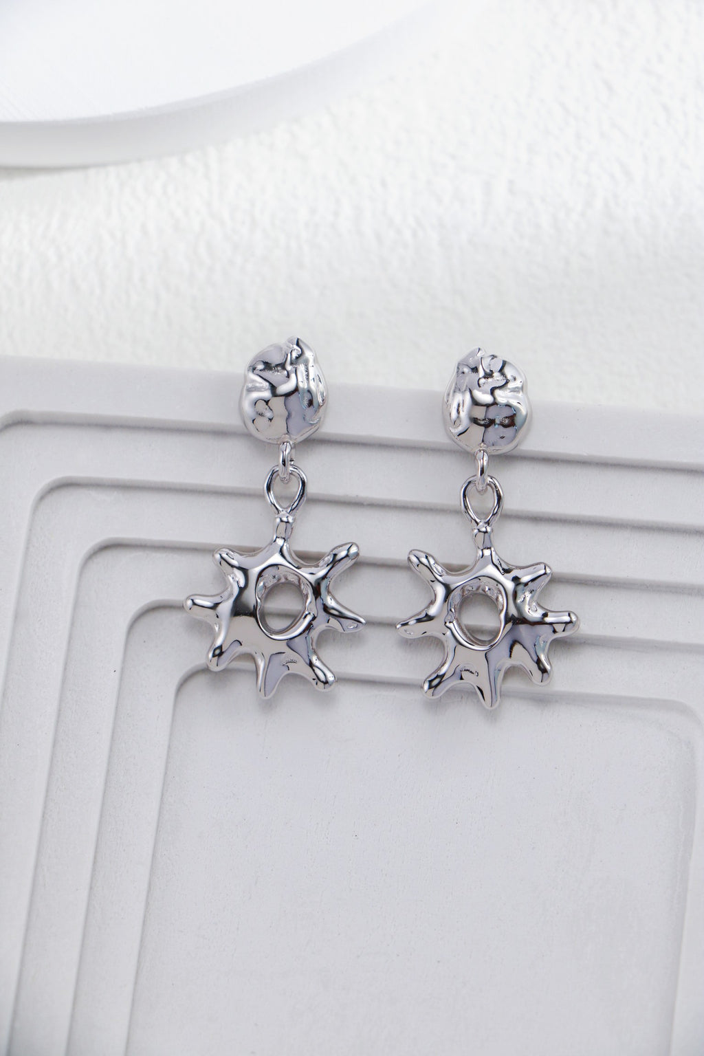 Cosmic Burst Sterling Silver Earrings