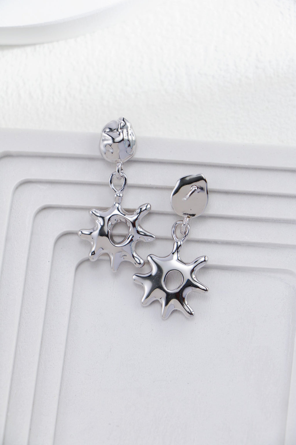Cosmic Burst Sterling Silver Earrings