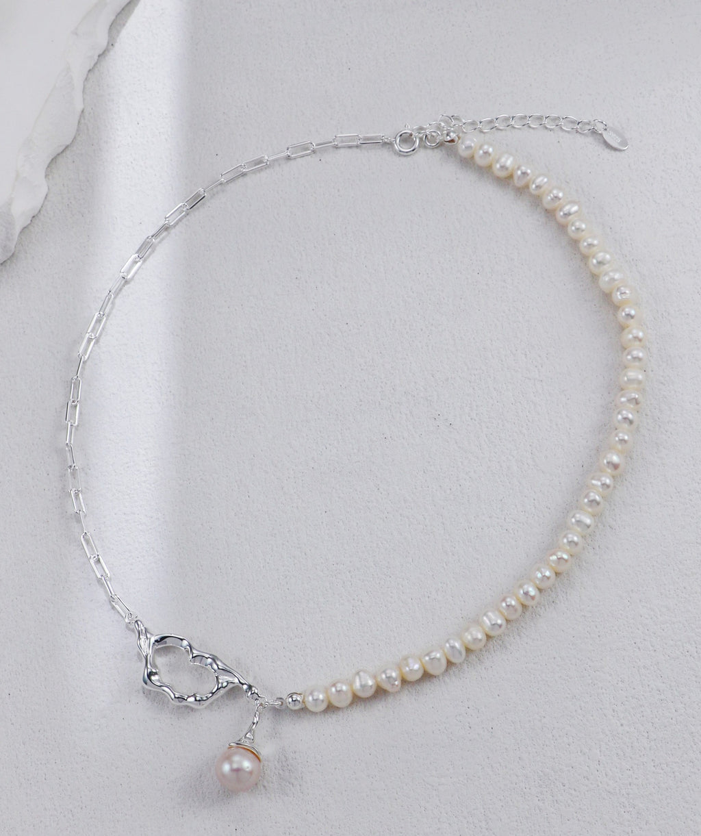 Ethereal Orbit Pearl Necklace