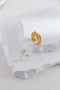 Golden Wave Stacked Ring