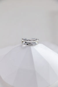 Silver Wave Stacked Ring