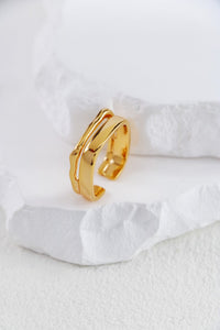 Golden Wave Stacked Ring