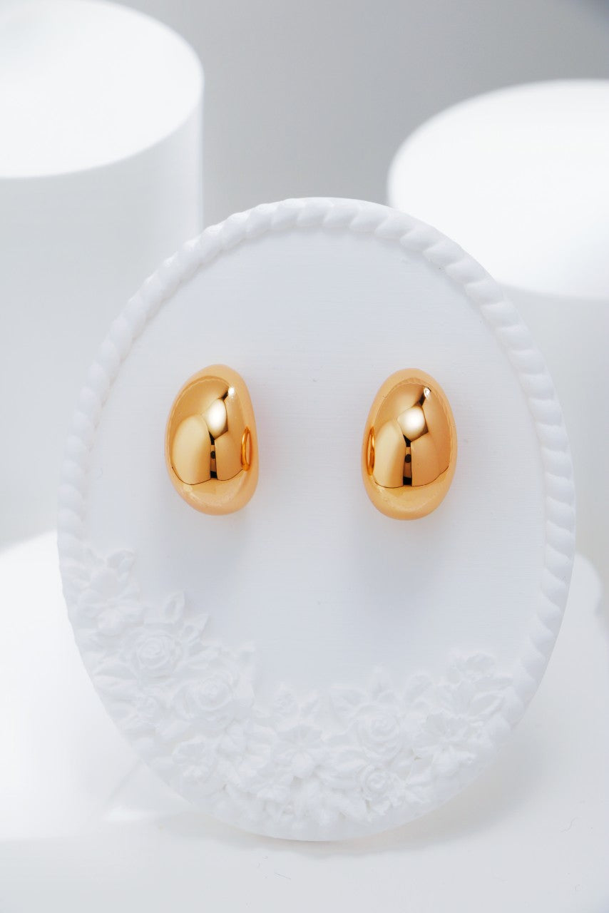 Golden Crescent Hoop Earrings