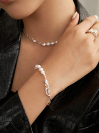 Bamboo pearl bracelet
