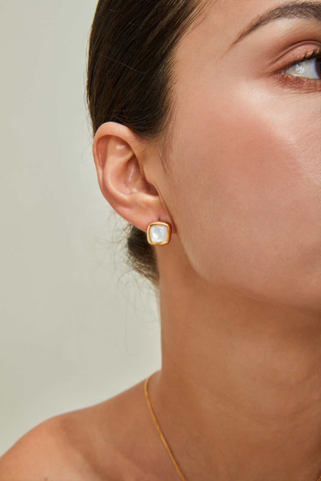 Golden Glow Pearl Studs