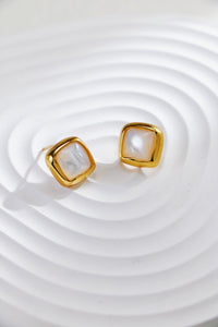 Golden Glow Pearl Studs