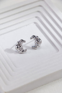 Croissant-Inspired Silver Earrings