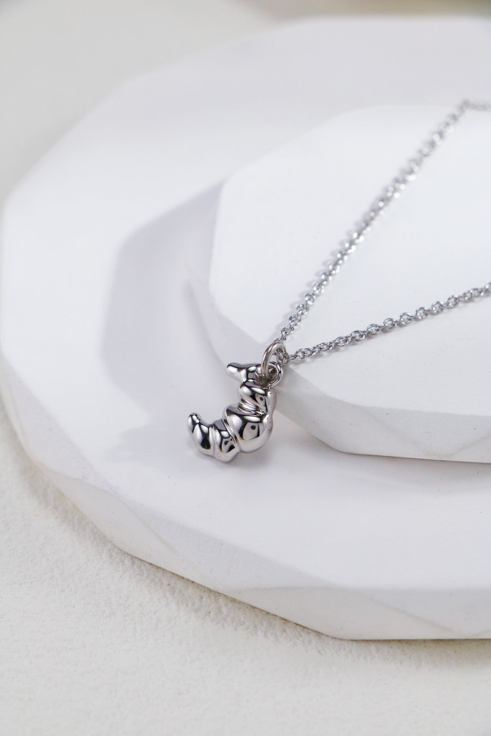 Crescent Croissant Pendant Necklace