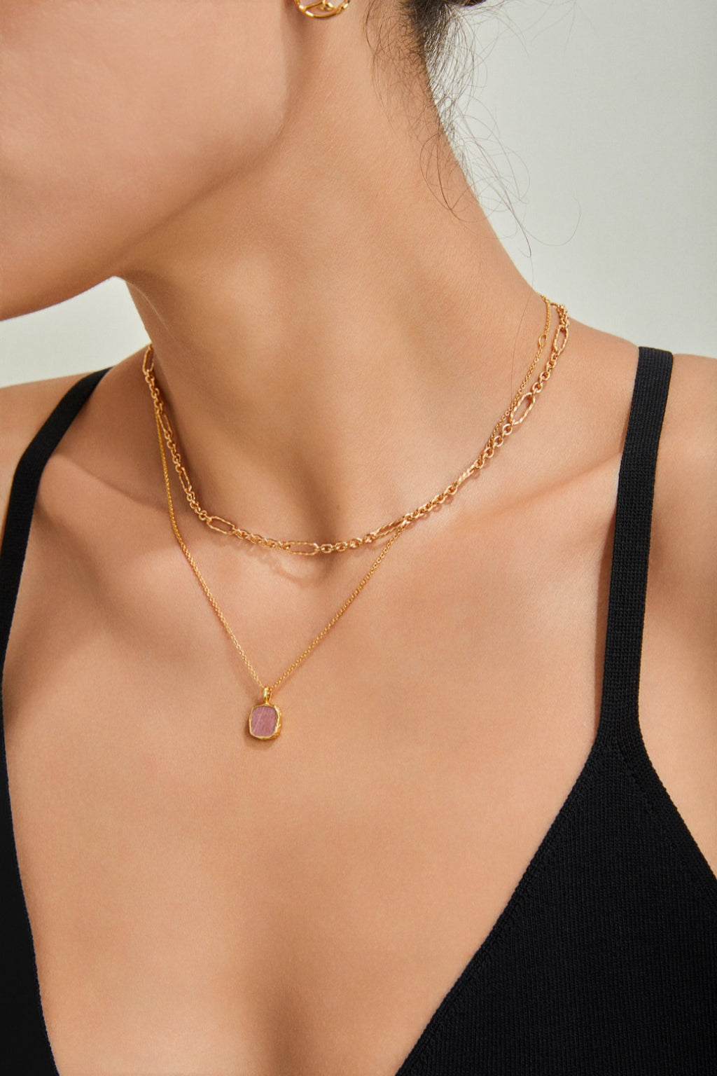 Rubric Stone Pendant Necklace