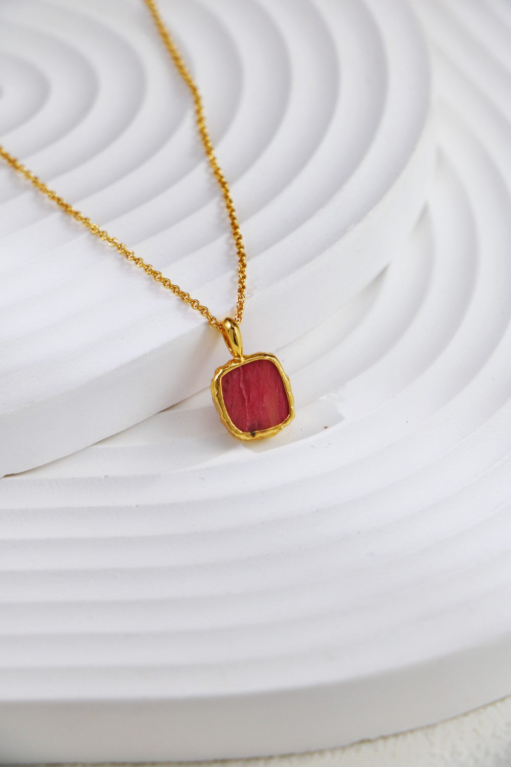 Rubric Stone Pendant Necklace