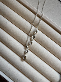 Liquid Silver Droplet Necklace