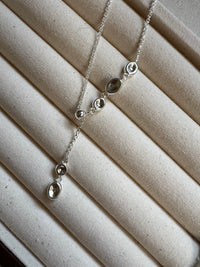 Liquid Silver Droplet Necklace