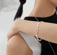Liquid Silver Pebble Bracelet