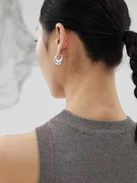 Lunar Elegance Hoop Earrings