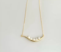 Golden Pod Pearl Necklace