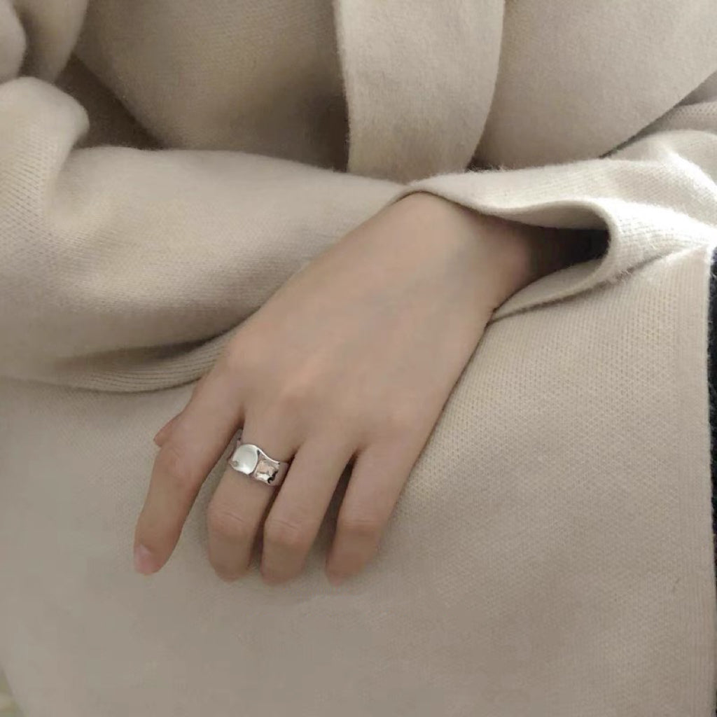 Sculpted Metal Statement Ring