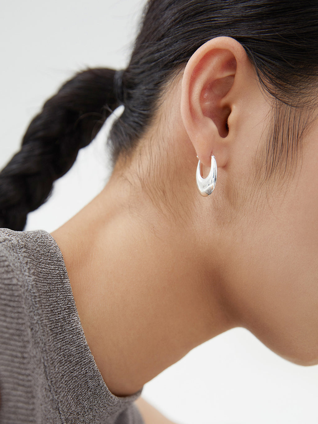 Lunar Elegance Hoop Earrings