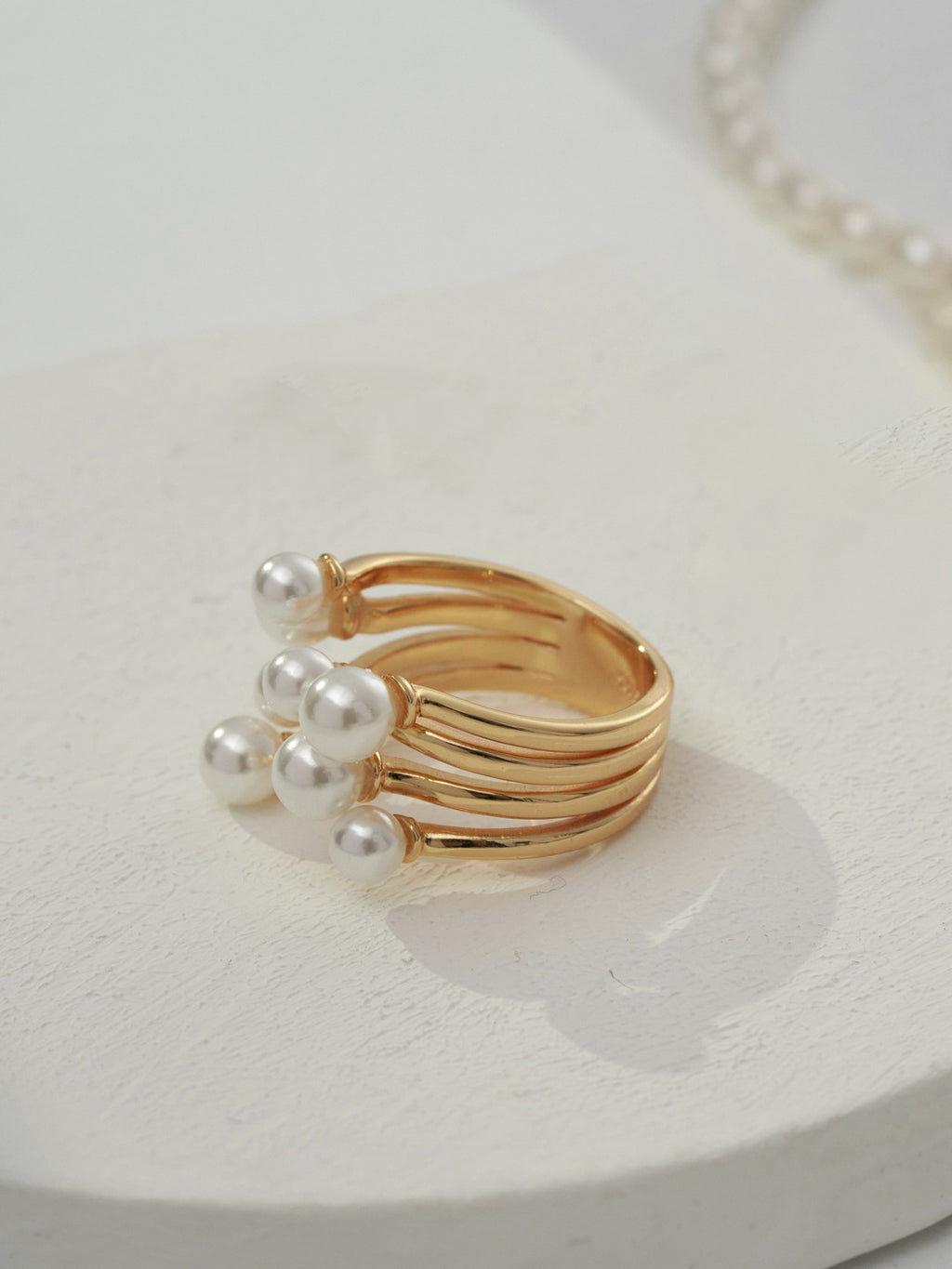 Radiant Cluster Pearl Ring