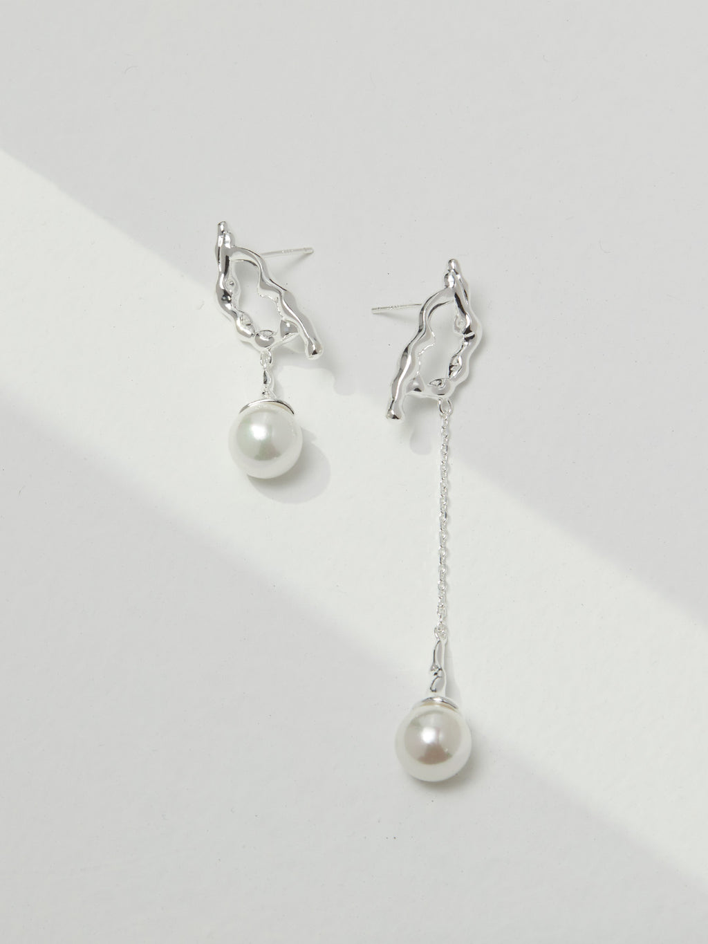 Lunar Drop Pearl Earrings