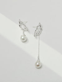 Lunar Drop Pearl Earrings
