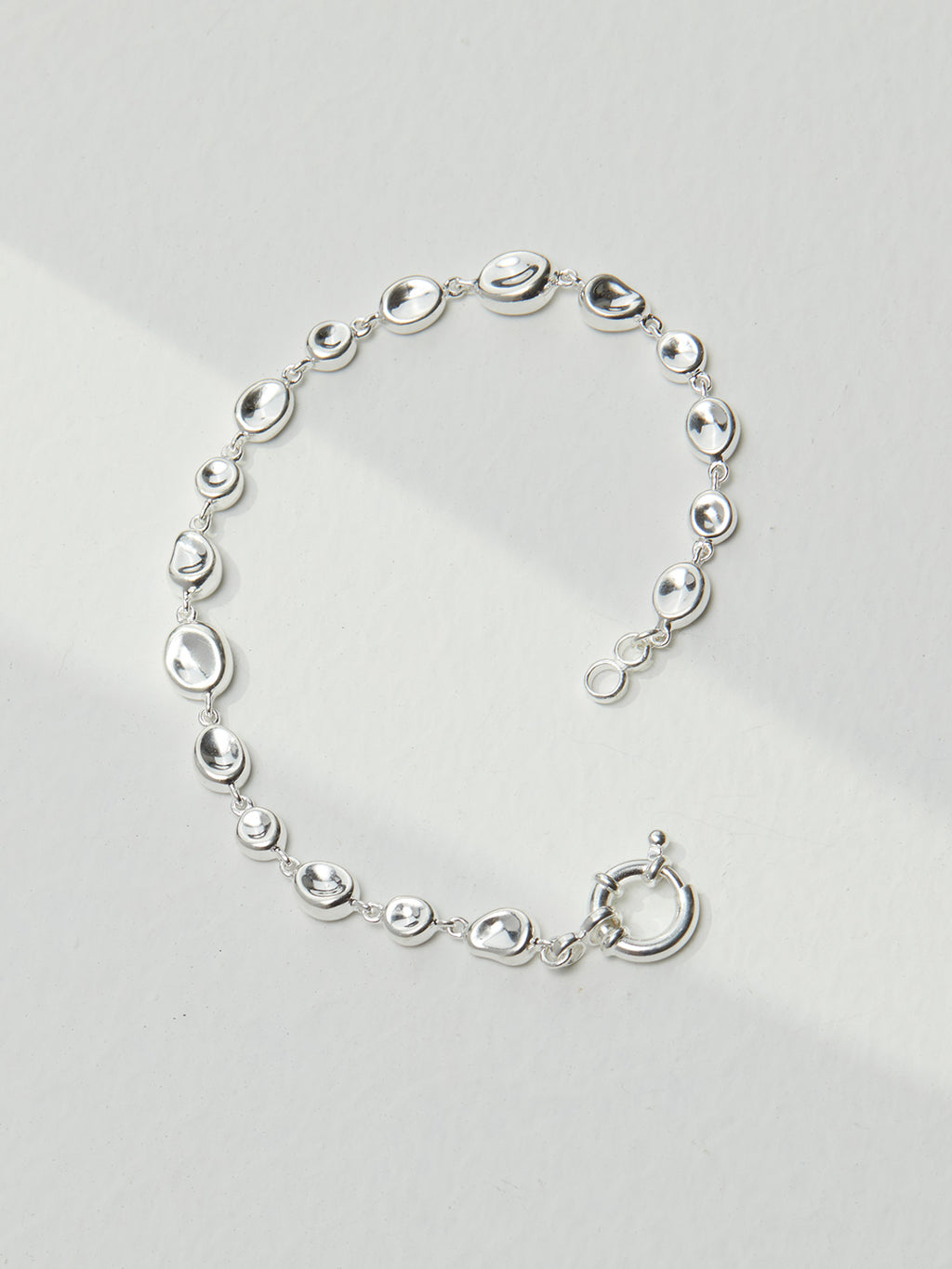 Liquid Silver Pebble Bracelet