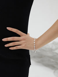 Liquid Silver Pebble Bracelet