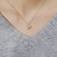Crescent Croissant Pendant Necklace