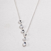 Liquid Silver Droplet Necklace